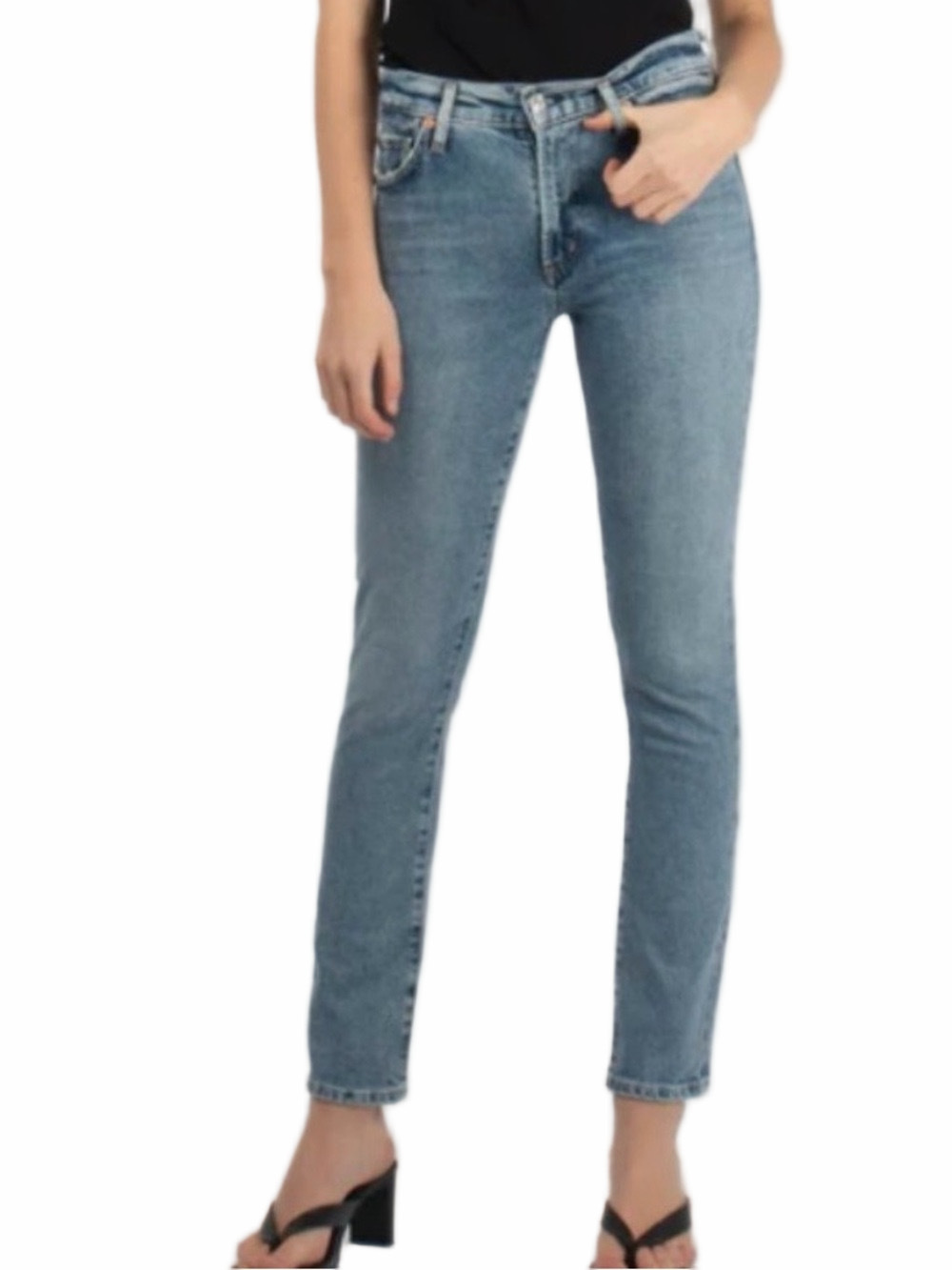 Citizens of Humanity Skyla Mid-Rise Slim Cigarette Jeans Medium Wash Size 30